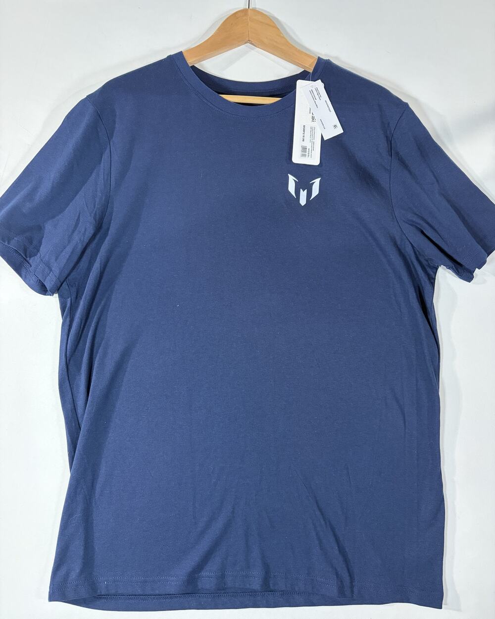 Messi Blue Logo Tshirt NWT Large